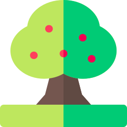 Árbol de frutas icono