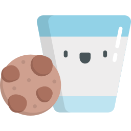 Cookie and milk icon