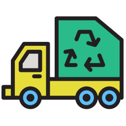 Recycling truck icon