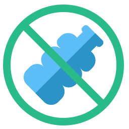 No plastic bottles icon