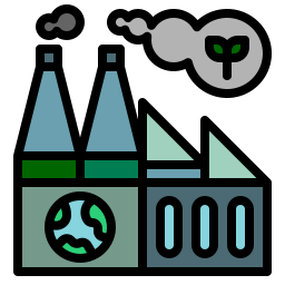 Eco factory icon