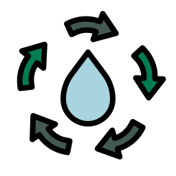 wasser recyceln icon