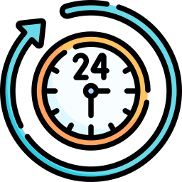 24 hours support icon