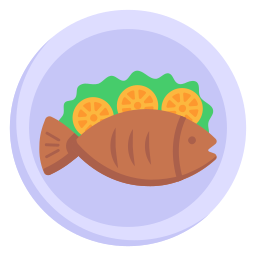 gefrituurde vis icoon