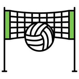 red de voleibol icono