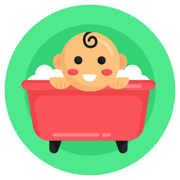 Baby tub icon