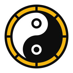 Yin yang symbol icon