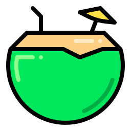 Coconut drink icon