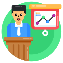 Business presentation icon