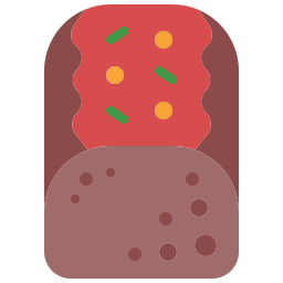 pastel de carne icono