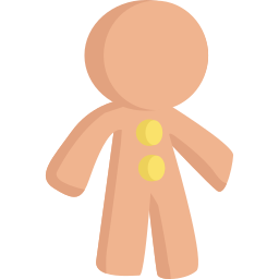 Gingerbread man icon