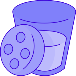 Cookie and milk icon