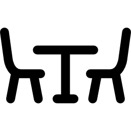 Dining table with chairs icon