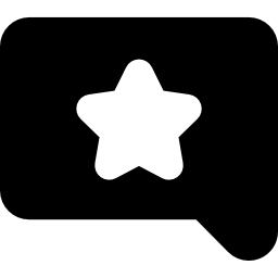 Speech bubble with a star icon
