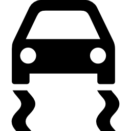 Slippery road icon