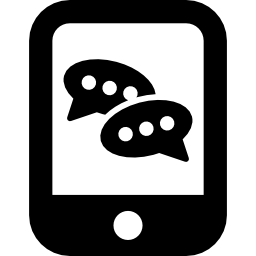 chatten met mobiele telefoon icoon