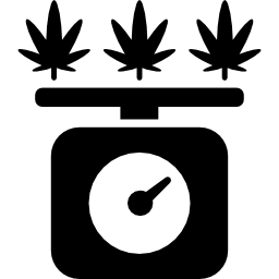 het wegen van de marihuana icoon
