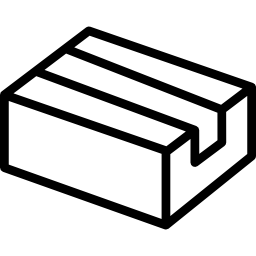 scatola di cartone chiusa con nastro adesivo icona