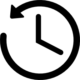 rotación en el sentido contrario a las manecillas del reloj icono