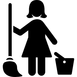 Cleaning lady icon