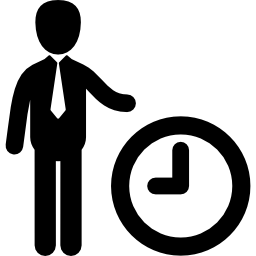 Man and clock icon