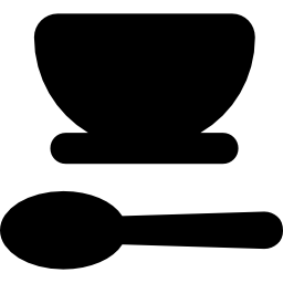 Bowl of soup and spoon icon