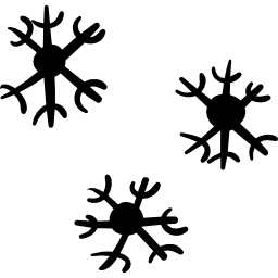 Falling snowflakes icon