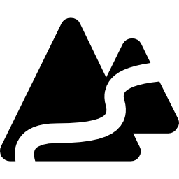 Mountain road icon