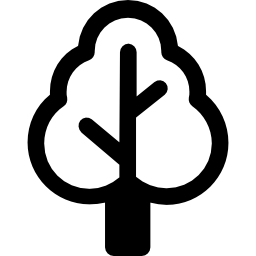 Árbol frondoso icono