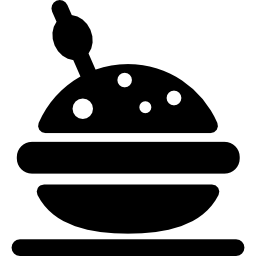 hamburger con bastoncino icona