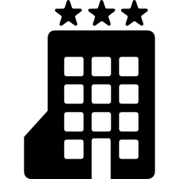 hotel de 3 estrellas icono