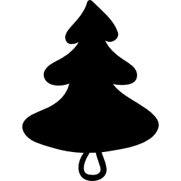 onopgesmukte kerstboom icoon