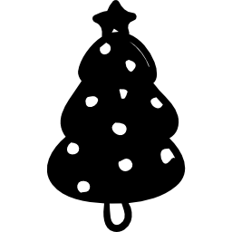 Christmas tree decorated with a star icon