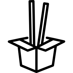 karton mit stäbchen icon