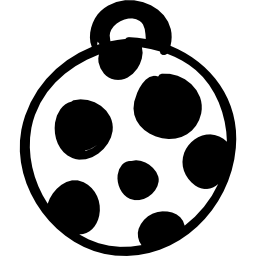 Dotted Christmas bauble icon