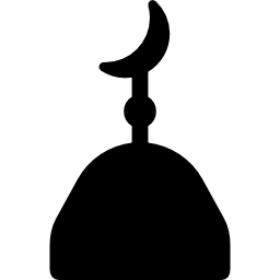 Crescent moon on top of minaret icon