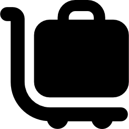 Suitcase cart icon