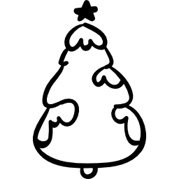 sapin de noël avec étoile Icône