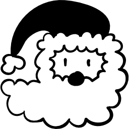het gezicht van de kerstman icoon
