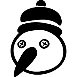 cabeza de muñeco de nieve icono