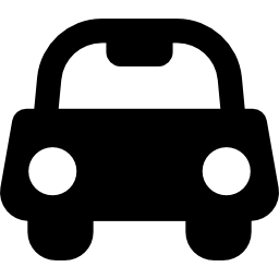vista frontal del coche icono