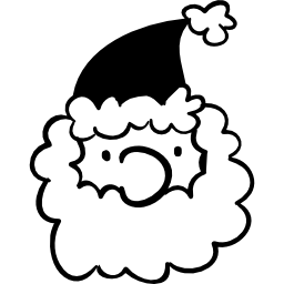 Santa's Head wirh curly beard icon