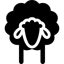 vue de face de mouton Icône