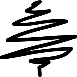 Árbol de navidad abstracto icono