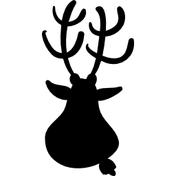 silueta de cabeza de reno icono