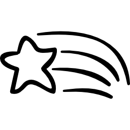 stella cadente disegnata a mano icona