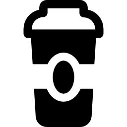 gran taza de café de plástico icono