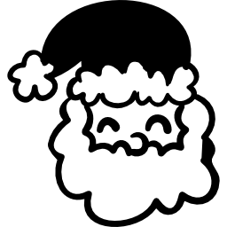 Smiling Santa Claus with hat icon