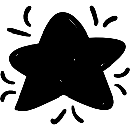 doodle de estrela grande Ícone