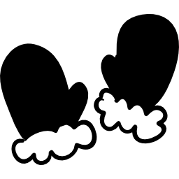 Christmas mittens icon